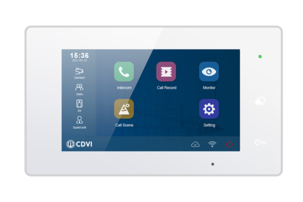 CDVI CDV-470DX-W 2EASY 2-Wire WiFi-enabled monitor, vertical or horizontal mounting, white
