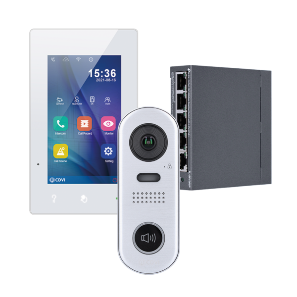 CDVI CDV-IP1B IP video entry kit with single-button door station
