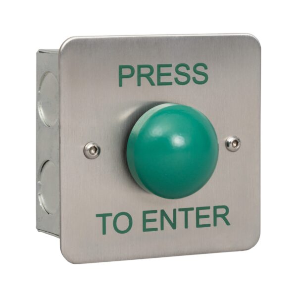 RGL MKOBO-EBGB Flush Stainless Steel Plate With Large Green Button (With Out Collar) - Image 3