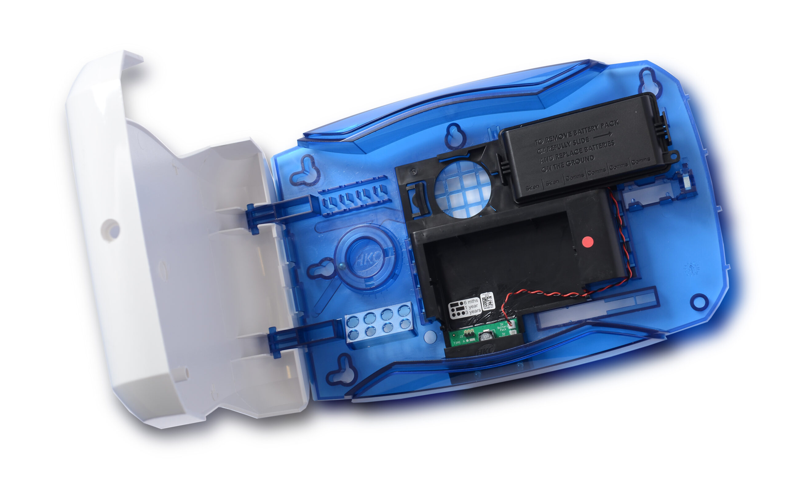 HKC Wired Bell Base | Red | Blue | NO COVER - Medway Security Wholesale